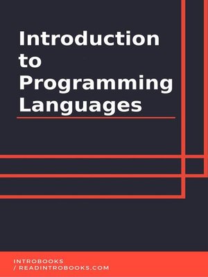 cover image of Introduction to Programming Languages